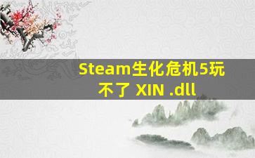 Steam生化危机5玩不了 XIN .dll